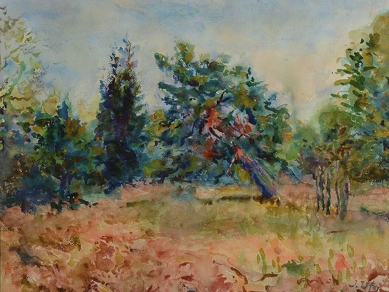 1874-Johannes Paul Ufer - Paesaggio